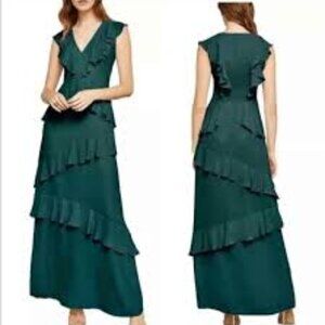 NWT deep hunter dress BCBGMaxAzria ruffle dress, size 6